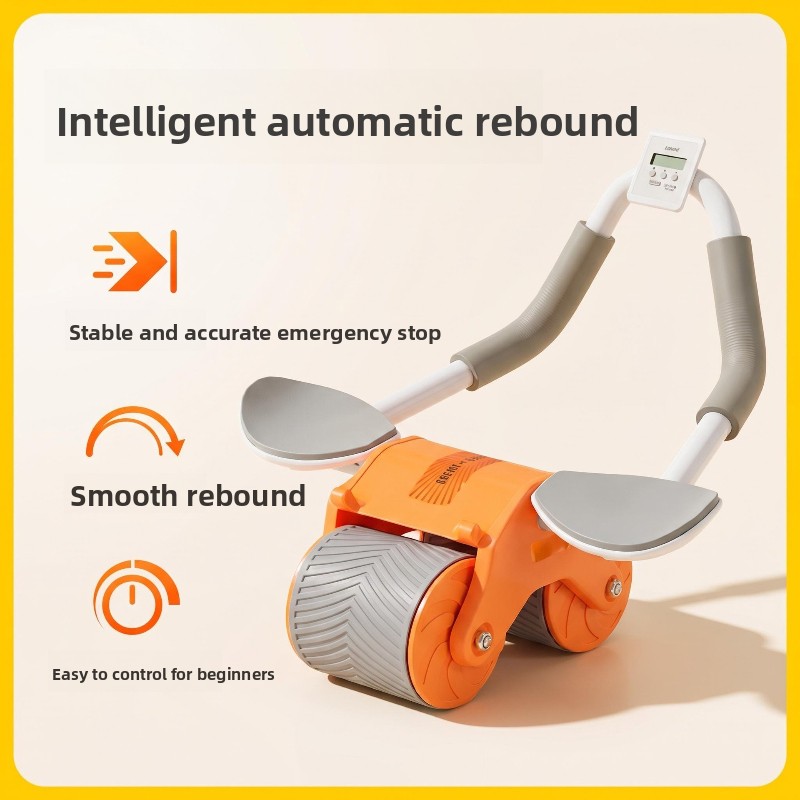 Ab Roller Wheel With Elbow Support - อุปกรณ์ออกกำลังกายบริหารหน้าท้องแบบลูกกลิ้งคู่ พร้อมระบบคืนตัวอัตโนมัติ รองรับข้อศอก ทำงานเงียบ พร้อมระบบตั้งเวลาอัจฉริยะ