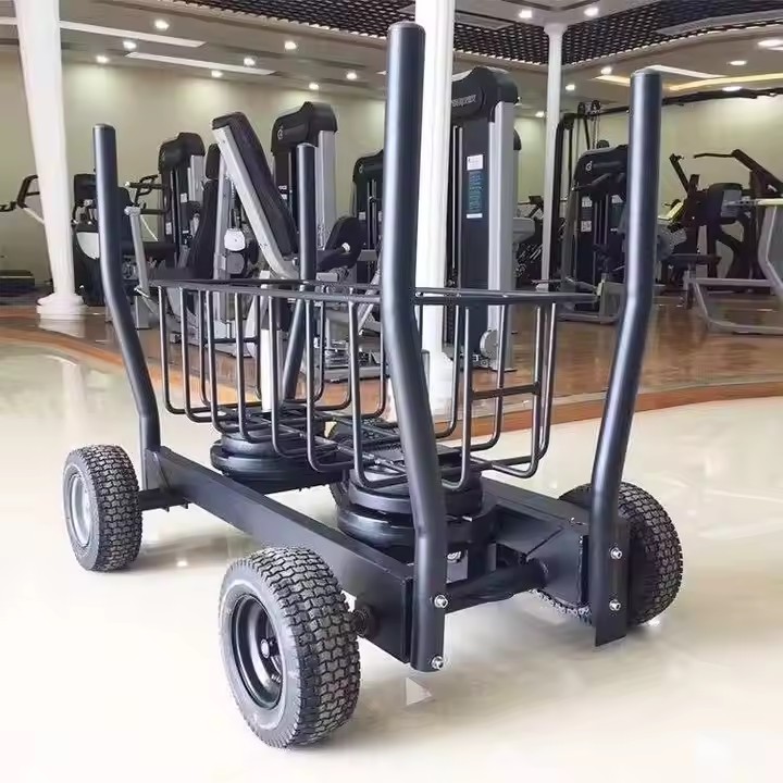 Fitness Equipment - อุปกรณ์ออกกำลังกาย ฟิตเนส รถเข็นดึง-ผลัก ฝึกความแข็งแรง แผ่นน้ำหนัก รถเข็นต้านแรง