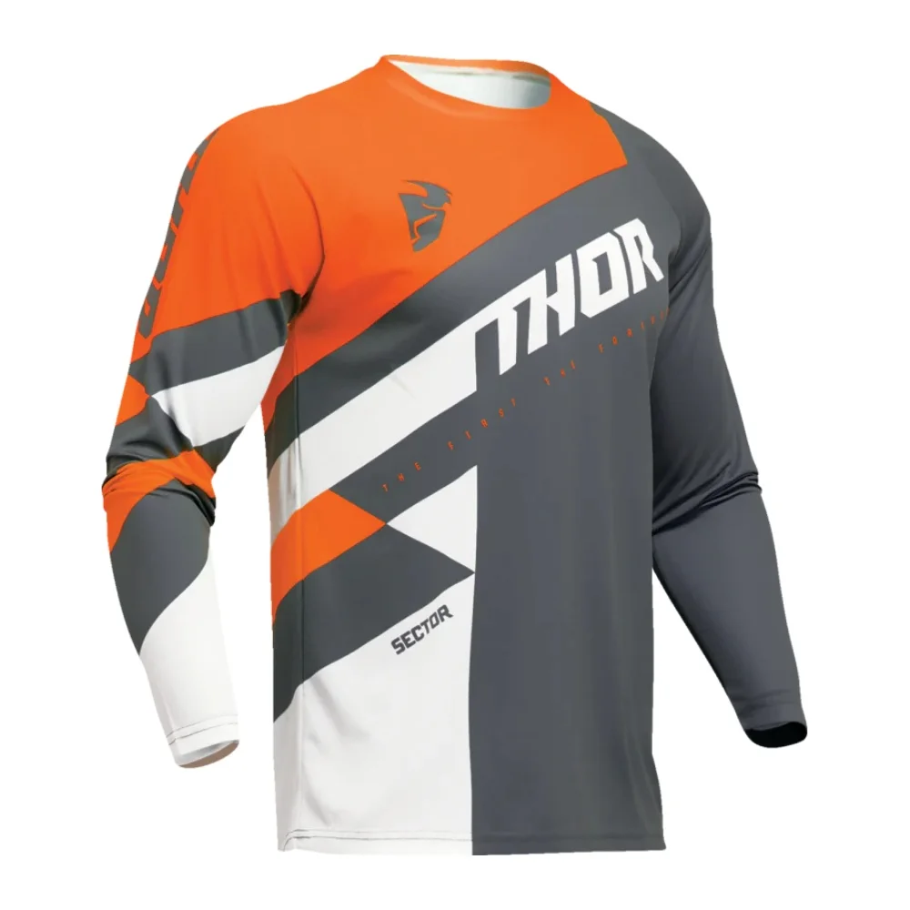 Cycling - เสื้อเจอร์ซีย์สำหรับแข่งรถมอเตอร์ครอส ฤดูใบไม้ร่วงและฤดูหนาว เสื้อยืดแขนยาวสำหรับปั่นจักรยานผู้ชาย เสื้อยืดผ้าฝ้ายยืดหยุ่นสำหรับขี่มอเตอร์ไซค์กลางแจ้ง