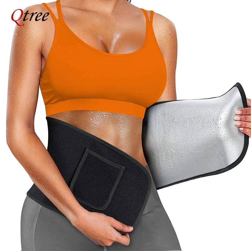 Sweat Waist Trainer Belt Neoprene - Qtree เอว Cincher Body Shaper Wrap