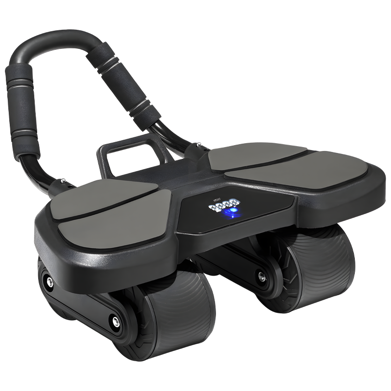 Ab Roller Wheel With Elbow Support - ล้อบริหารหน้าท้องสีดำพร้อมที่รองข้อศอก อุปกรณ์ฝึกความแข็งแรง ฟิตเนส บริหารกล้ามเนื้อหน้าท้อง