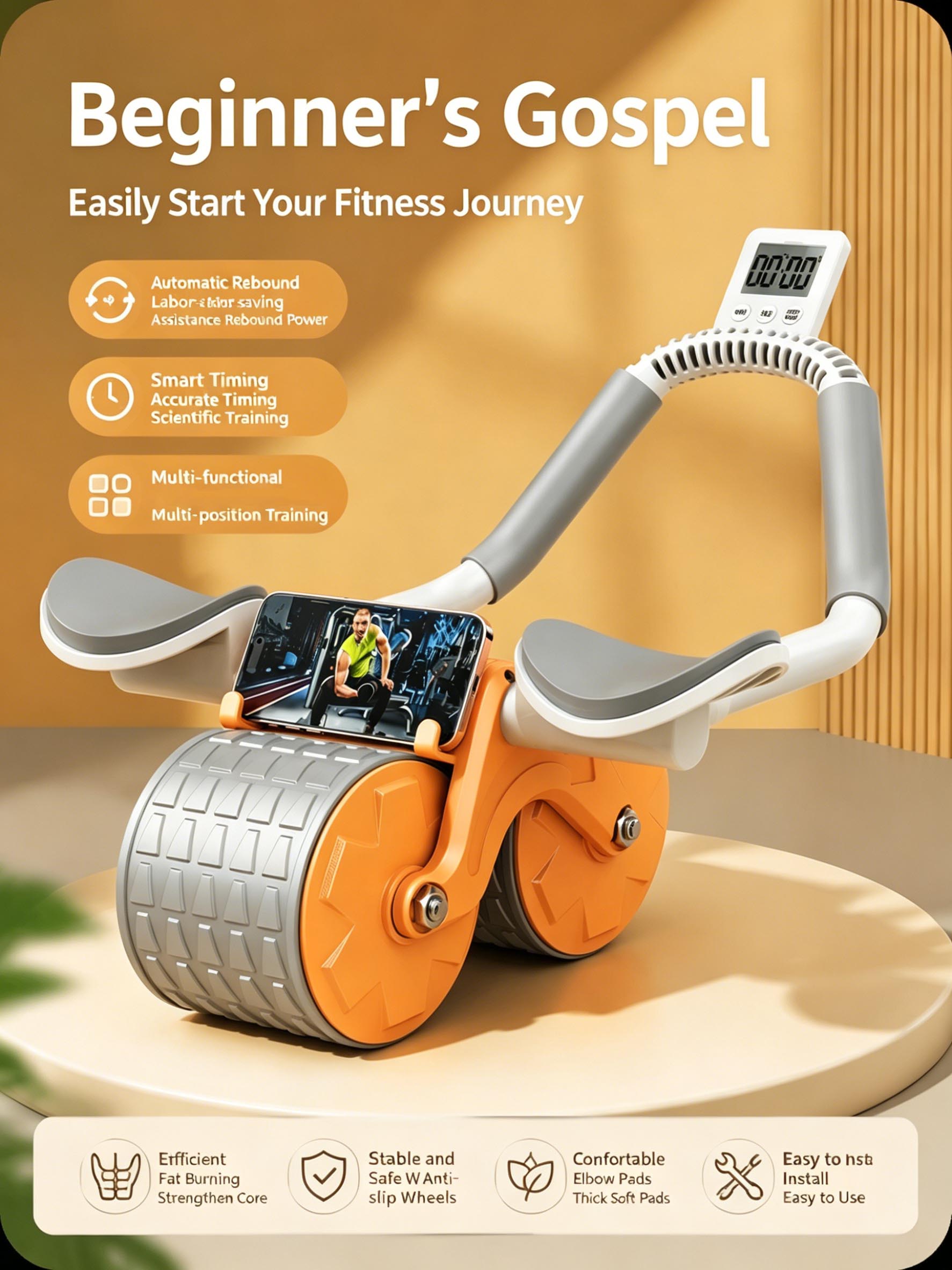 ล้อบริหารหน้าท้องแบบมีที่พักข้ - Ab Roller Wheel With Elbow Support บทวิจารณ์และราคา