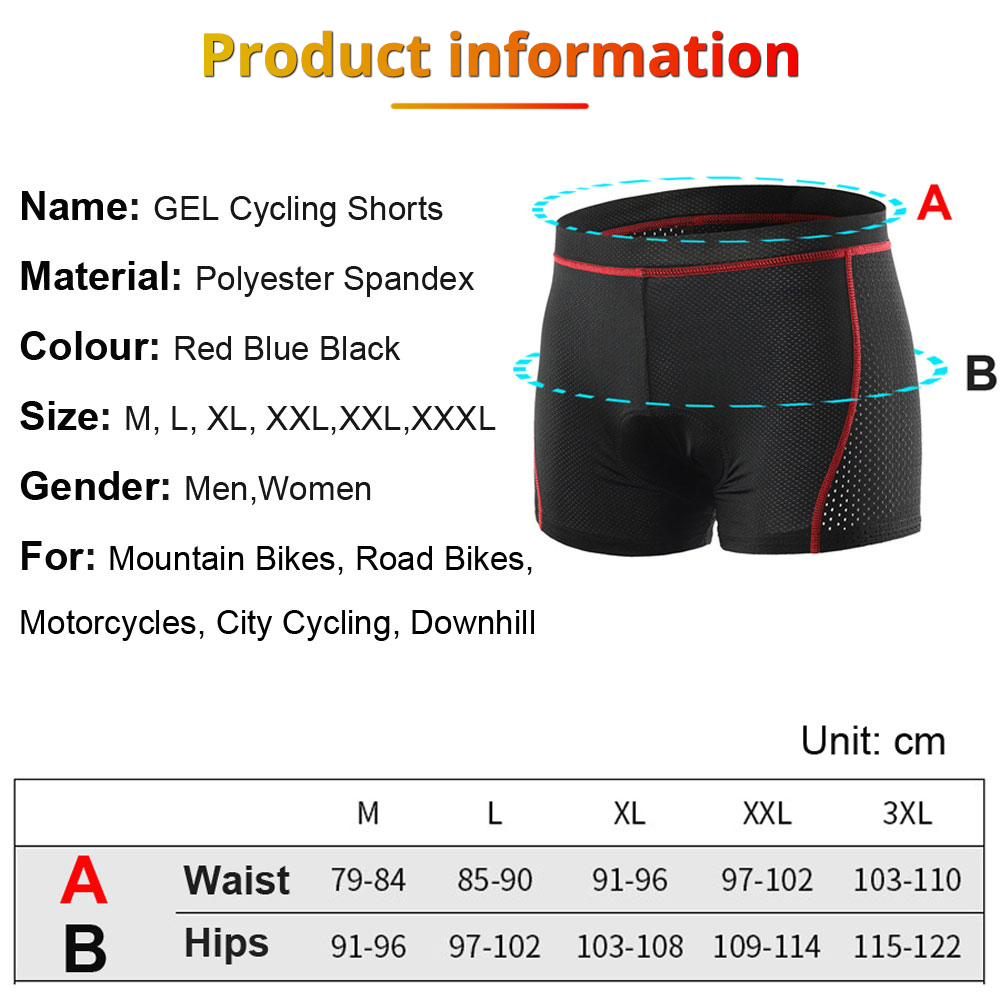 Newboler กางเกงขาสั้นขี่จักรยา - Padded Cycling Shorts 5D Gel บทวิจารณ์และราคา